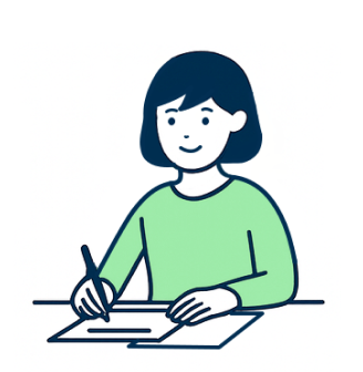 授業を受けているイラスト