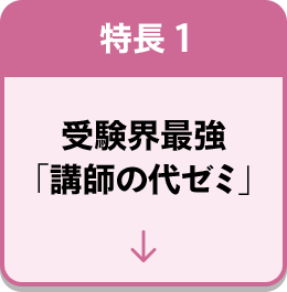 特長1 受験界最強「講師の代ゼミ」