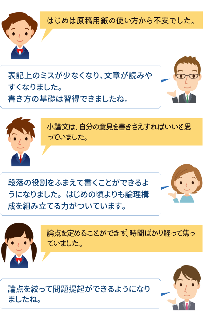 受講者と添削者の声