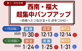 西南・福大 超集中パンプアップ
