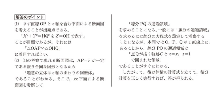 大学への数学9月号　掲載問題の解答のポイント