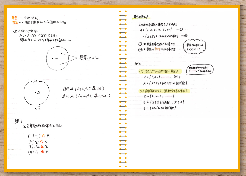 数学の授業ノート