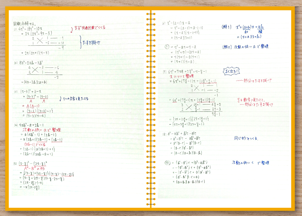 数学の授業ノート